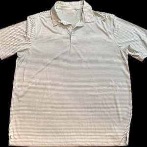Walter Hagen light and dark gray Striped Performance Polo Shirt
